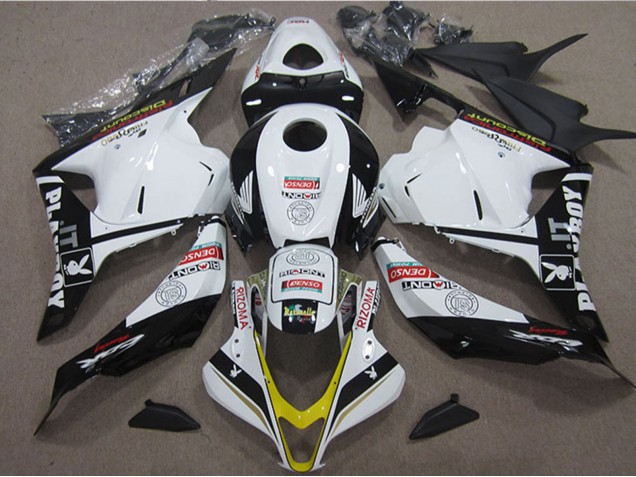 Carenados Moto Honda CBR600RR 2009-2012 - Blanco Amarillo Negro Brillante Rizoma Playboy