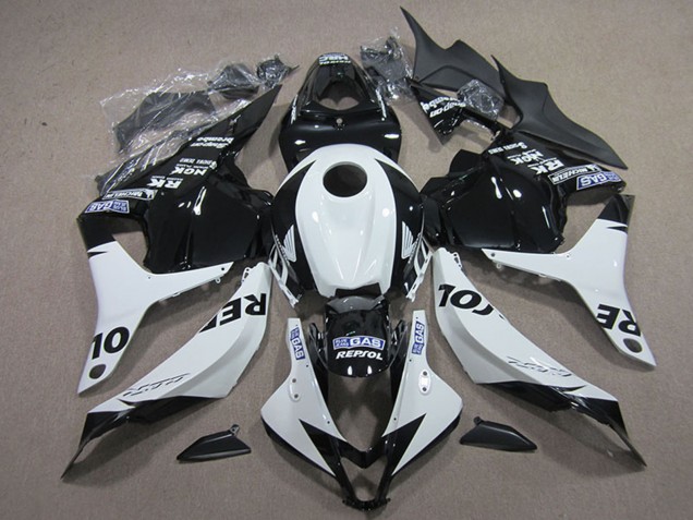 Kits Carenado Moto Honda CBR600RR 2009-2012 - Blanco Negro Brillante Repsol