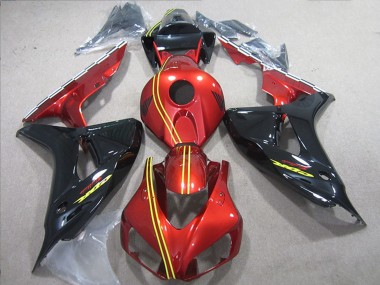 Carenados Moto Honda CBR1000RR 2006-2007 - Rojo Amarillo Negro Brillante