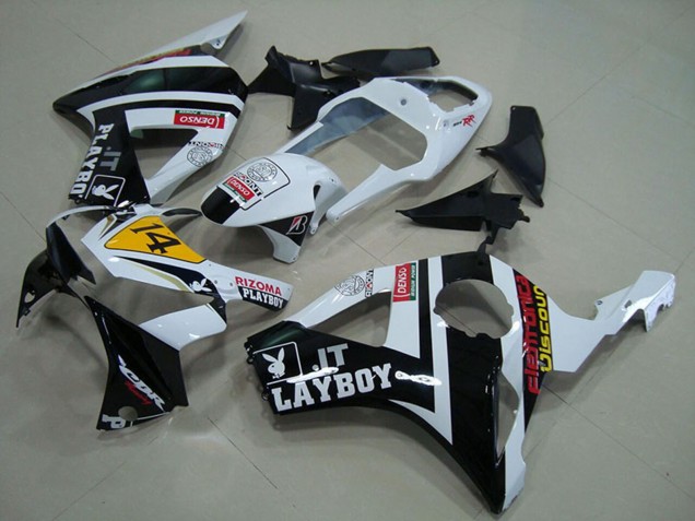 Carenados Moto Honda CBR900RR 954 2002-2003 - Blanco Amarillo Negro Brillante Rizoma Playboy 14