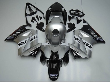 Carenados Moto Honda VFR 800 2002-2013 - Plata Blanco Negro Brillante Repsol