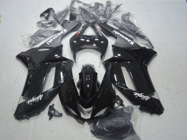 Carenados Moto Kawasaki ZX6R 2007-2008 - Negro Brillante Negro Mate Blanco Rojo Calcomanías