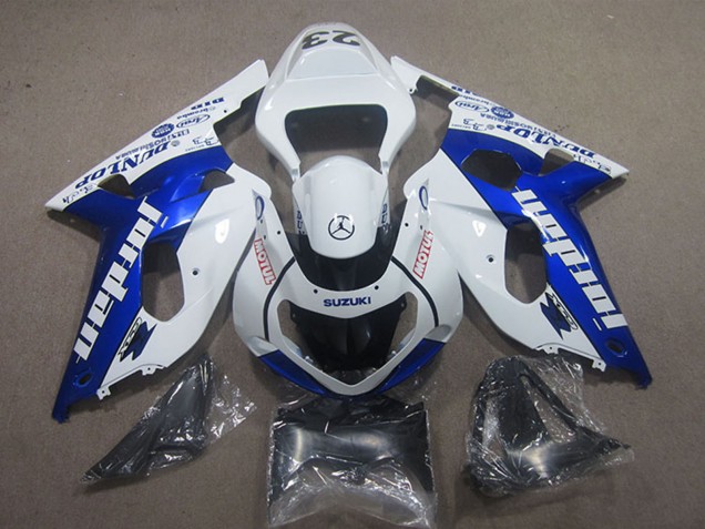 Carenados Moto Suzuki GSXR 600 2001-2003 - Blanco Azul Jordan Motul