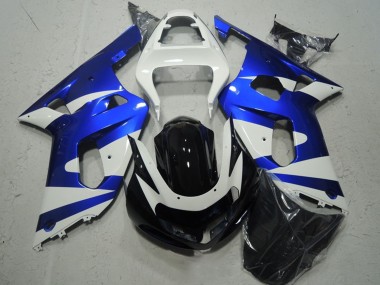 Carenados Moto Suzuki GSXR 600 2001-2003 - Blanco Azul Negro Brillante