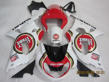 Carenados Moto Suzuki GSXR 600 2001-2003 - Blanco Rojo Lucky Strike