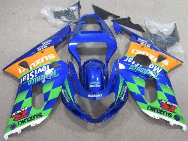 Carenados Moto Suzuki GSXR 600 2001-2003 - Azul Naranja Verde Telefumica MoviStar