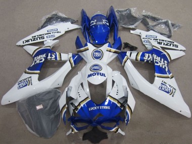 Carenados Moto Suzuki GSXR 600 2008-2010 - Blanco Azul Lucky Strike Motul
