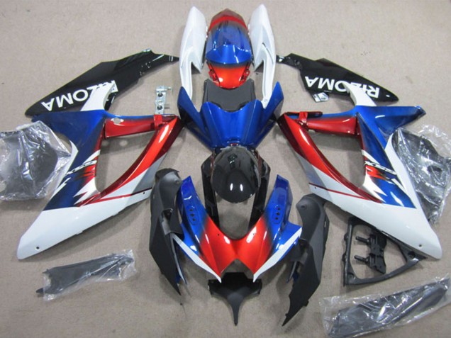 Carenados Moto Suzuki GSXR 600 2008-2010 - Blanco Rojo Azul Negro Rizoma