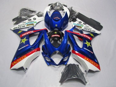 Kits Carenado Moto Suzuki GSXR 1000 2007-2008 - Blanco Azul Rojo Negro Rockstar