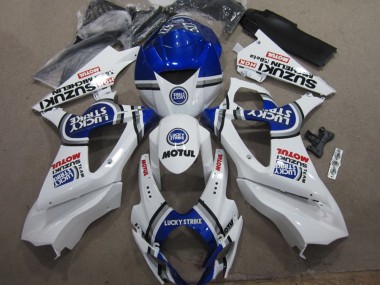 Carenados Moto Suzuki GSXR 1000 2007-2008 - Blanco Azul Lucky Strike Rojo Motul
