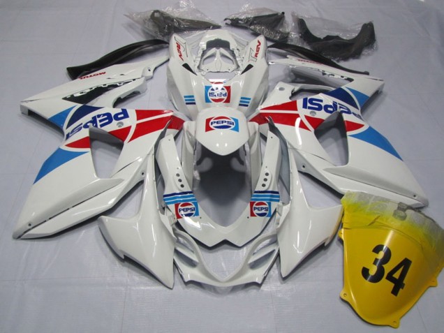 Carenados Moto Suzuki GSXR 1000 2009-2016 - Blanco Azul Rojo Pepsi 34