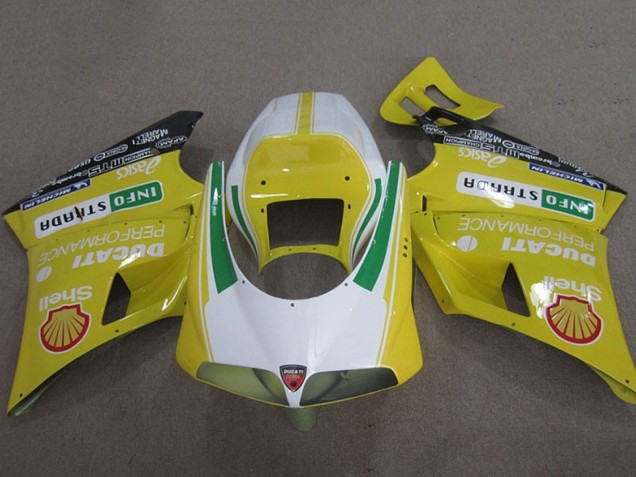 Carenados Moto Ducati 748 1993-2005 - Amarillo Blanco Verde Shell Info Strrda