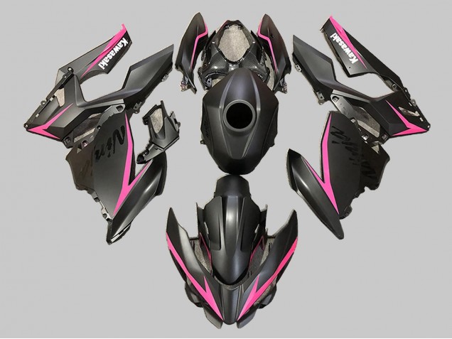 Carenados Moto Kawasaki EX400 2018-2024 - Negro Mate Rosa