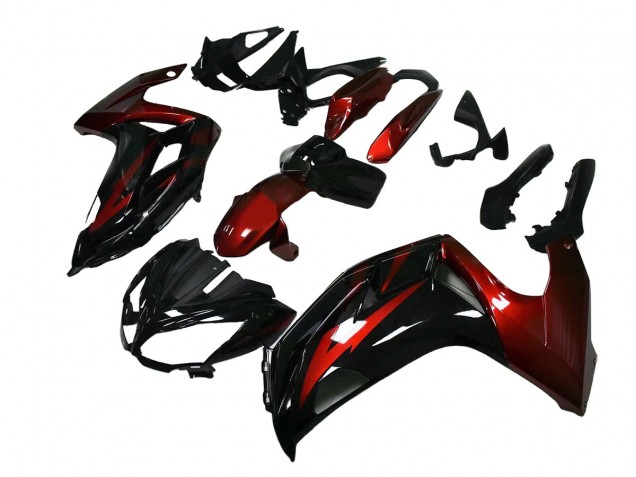 Carenados Moto Kawasaki EX650 2012-2016 - Rojo Negro Brillante