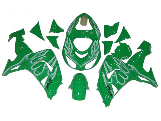 Carenados Moto Kawasaki ZX10R 2006-2007 - Verde Blanco Llama