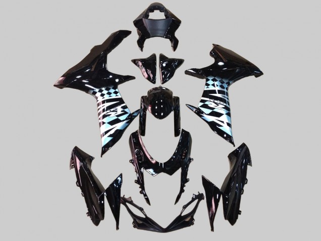 Carenados Moto Suzuki GSXR 600/750 2011-2024 - Negro Brillante Blanco