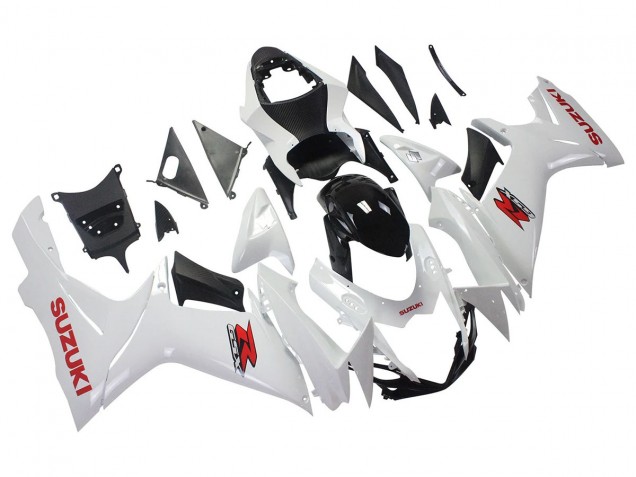 Carenados Moto Suzuki GSXR 600/750 2011-2024 - Blanco Negro Brillante Rojo Calcomanía