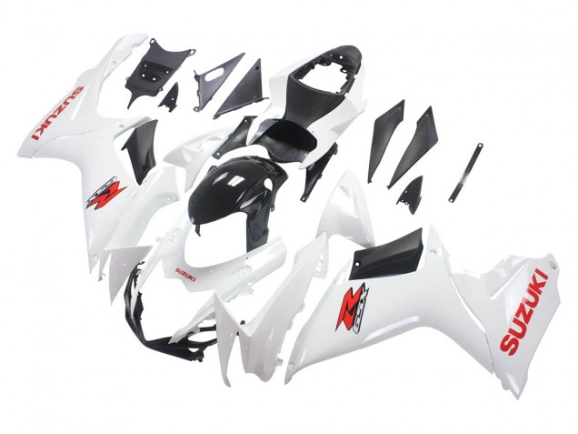 Carenados Moto Suzuki GSXR 600/750 2011-2024 - Blanco Negro Brillante Rojo Calcomanía