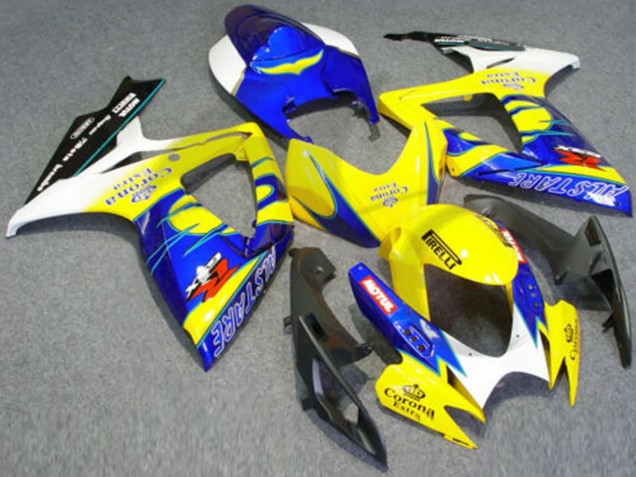 Carenados Moto Suzuki GSXR 600/750 2006-2007 - Blanco Azul Amarillo Corona Alstare