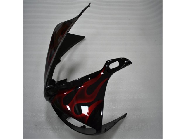 Plástico Yamaha R6 03-05 - Negro Rojo Llama